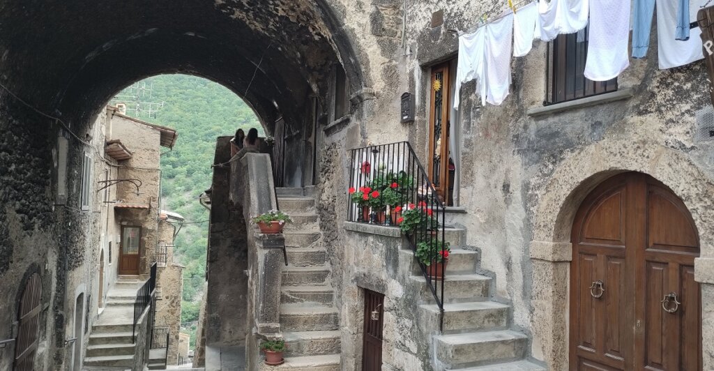 Arches and street view, Scanno