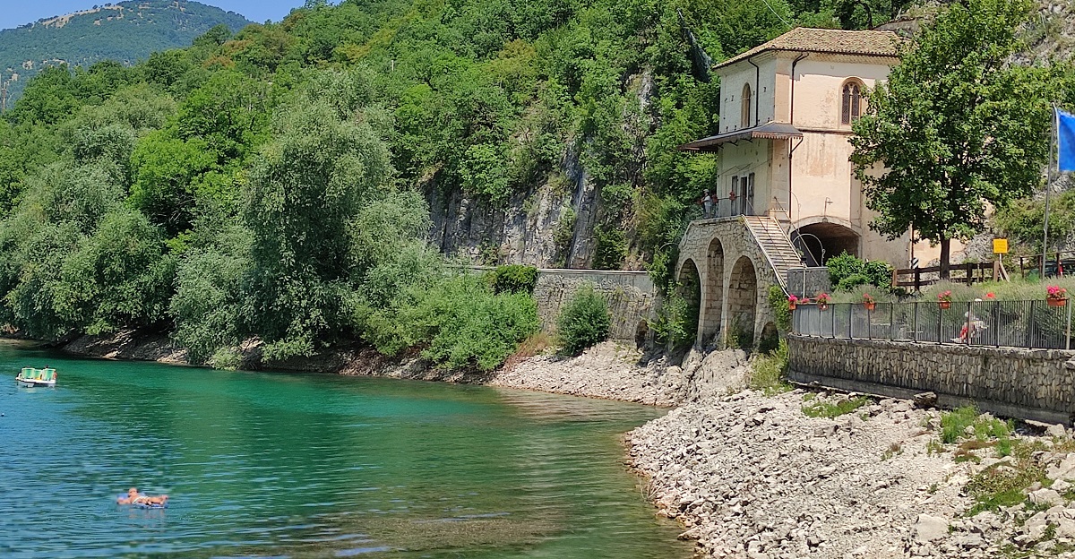 Church of the Madonna del Lago on lake shores