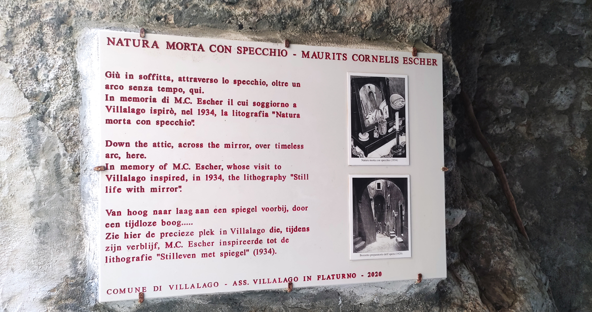 Plaque commemorating Escher